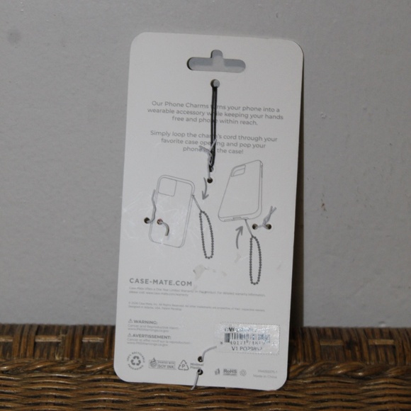 Case Mate Phone Charm.  Pink Pearls. Attaches to all Phone Cases. - Picture 3 of 4